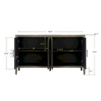 59.8in Vintage 4 Door Wooden Sideboard Living Room Entryway Cabinet