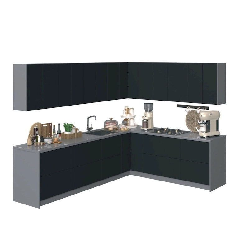 Kitchen Black Cabinet - 10Ft Wide - 94x120