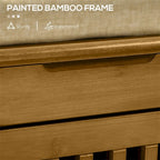 Bamboo Shoe Bench with Seating Cushion and Hidden Compartment