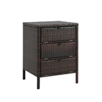 Rattan Storage Cabinet with 3 Drawers