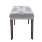 Upholstered Tufted Bench Ottoman Footrest Stool Accent Bench