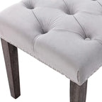 Upholstered Tufted Bench Ottoman Footrest Stool Accent Bench