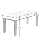 Upholstered Tufted Bench Ottoman Footrest Stool Accent Bench