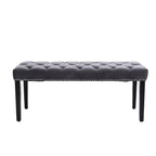 Upholstered Tufted Bench Ottoman Footrest Stool Accent Bench