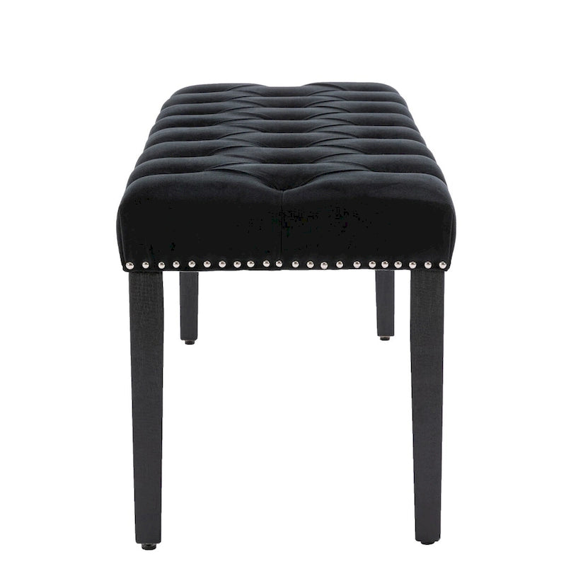 Upholstered Tufted Bench Ottoman Footrest Stool Accent Bench