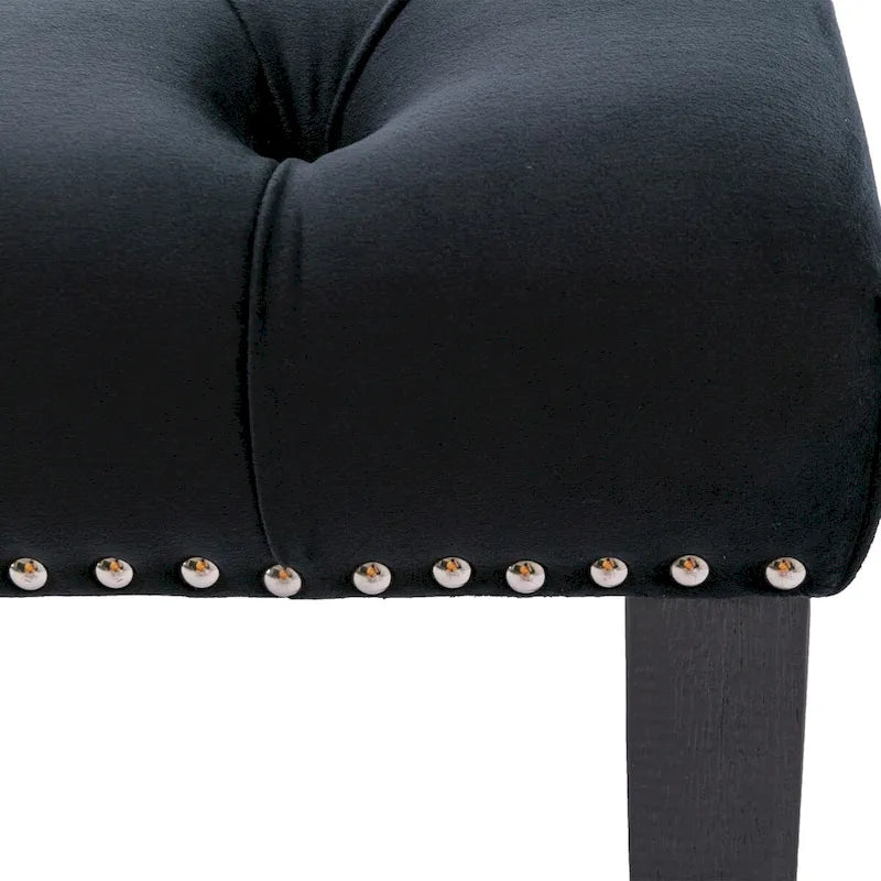 Upholstered Tufted Bench Ottoman Footrest Stool Accent Bench