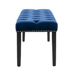 Upholstered Tufted Bench Ottoman Footrest Stool Accent Bench