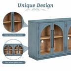Retro 4-Door Large Storage Sideboard