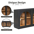 Retro 4-Door Large Storage Sideboard