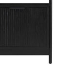 22" Narrow Bookshelf with Drawer - 5 Shelves, Reeded Front, MDF