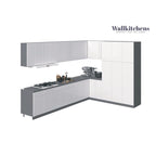 Kitchen Timeless Collection White Gloss Color Base Size 12Ft Wide - 144x102
