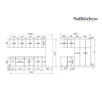 Modern White Gloss Kitchen Cabinet - 12Ft Wide, Soft-Close