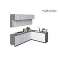Kitchen White Matte Cabinet - 9Ft Wide - 108x85