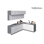 Kitchen White Matte Cabinet - 9Ft Wide - 108x85