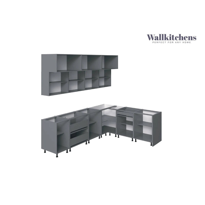 Kitchen White Matte Cabinet - 9Ft Wide - 108x85