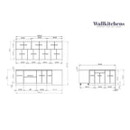 Kitchen White Matte Cabinet - 9Ft Wide - 108x85