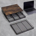 Wood Monitor Riser with Drawers