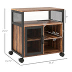 Mobile Printer Stand with Socket & USB Ports