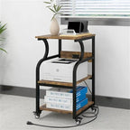3 Tier Printer Stand,Printer Table with Adjustable Storage Shelf - 19.7 x 15.7 x 29.5 inches