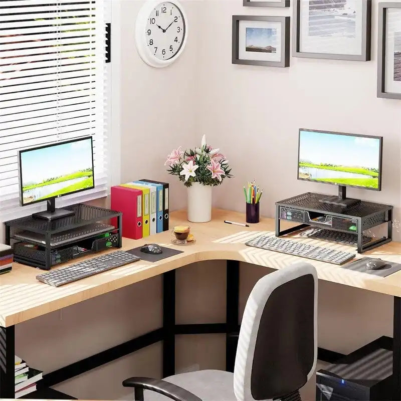 Trending-Metal Monitor Stand Riser - 16W x 10D x6.25H