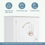 Tall Bathroom Storage Cabinet with Two Drawers and Adjustable Shelf