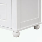 Tall Bathroom Storage Cabinet with Two Drawers and Adjustable Shelf