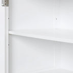 Tall Bathroom Storage Cabinet with Two Drawers and Adjustable Shelf