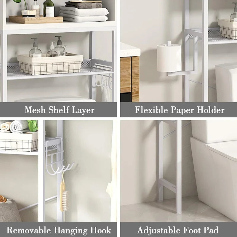 Wooden Over-the-Toilet Bathroom Storage Cabinet