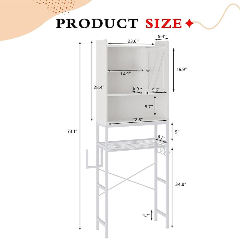 Wooden Over-the-Toilet Bathroom Storage Cabinet