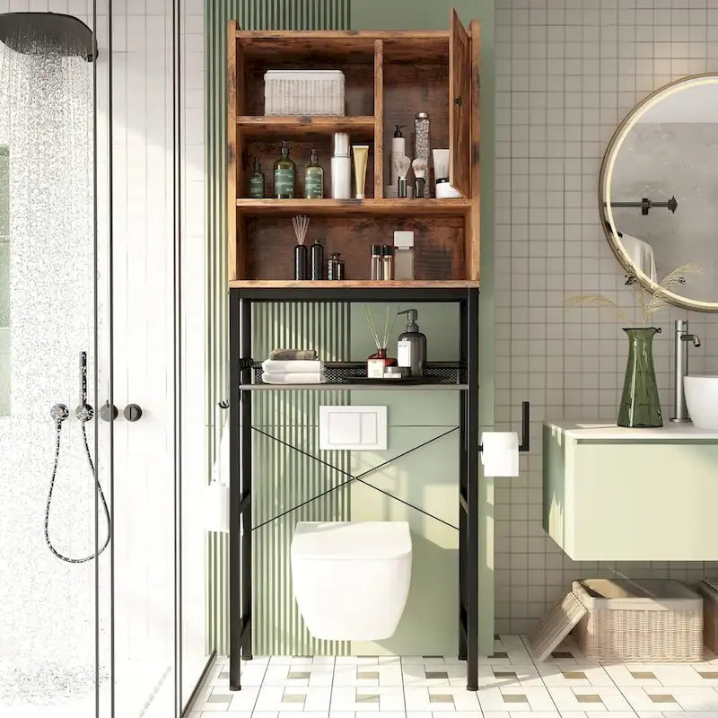Wooden Over-the-Toilet Bathroom Storage Cabinet
