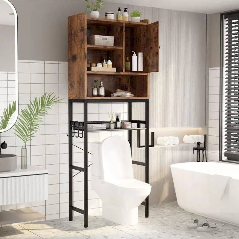 Wooden Over-the-Toilet Bathroom Storage Cabinet