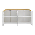 4-door Cabinet with Adjustable Shelves for Living Room
