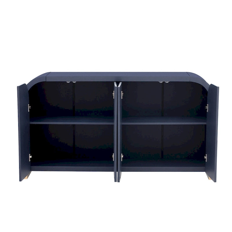 4-door Cabinet with Adjustable Shelves for Living Room