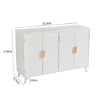 Sideboard Buffet Cabinet with 4 Doors and Removable Shelves