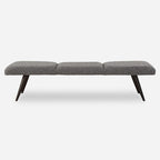 Uttermost Bowtie Charcoal Fabric Bench - 18 H X 72.5 W X 20 D
