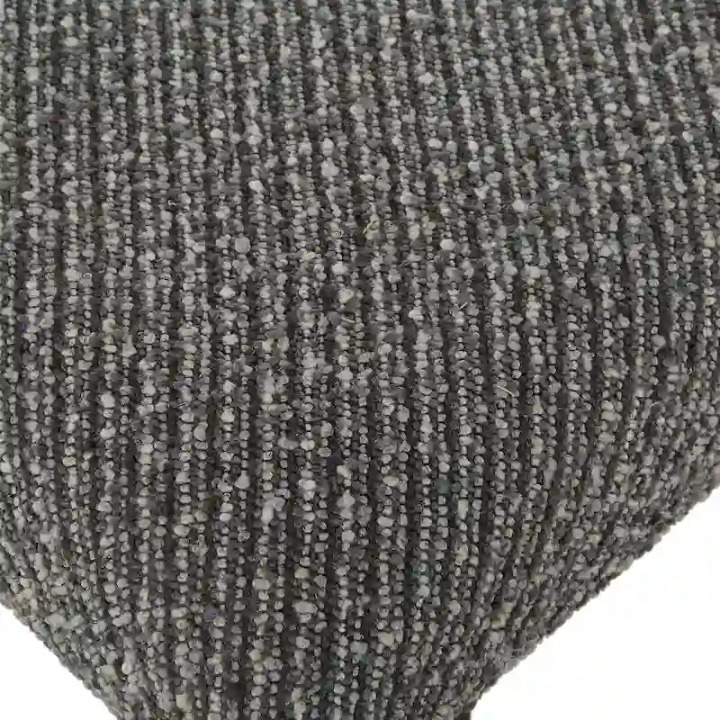 Bowtie Charcoal Textured Fabric Bench with Bronze Legs - 18H x 72.5W x 20D