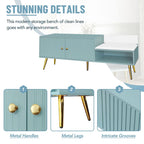 Modern Shoe Storage Bench with Hidden Storage and Upholstered Cushions for Bedside, Living Room and Entryway