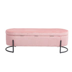 Storage Ottoman,Bedroom End Bench,Upholstered Fabric Storage Ottoman with Safety Hinge, Entryway Padded Footstool